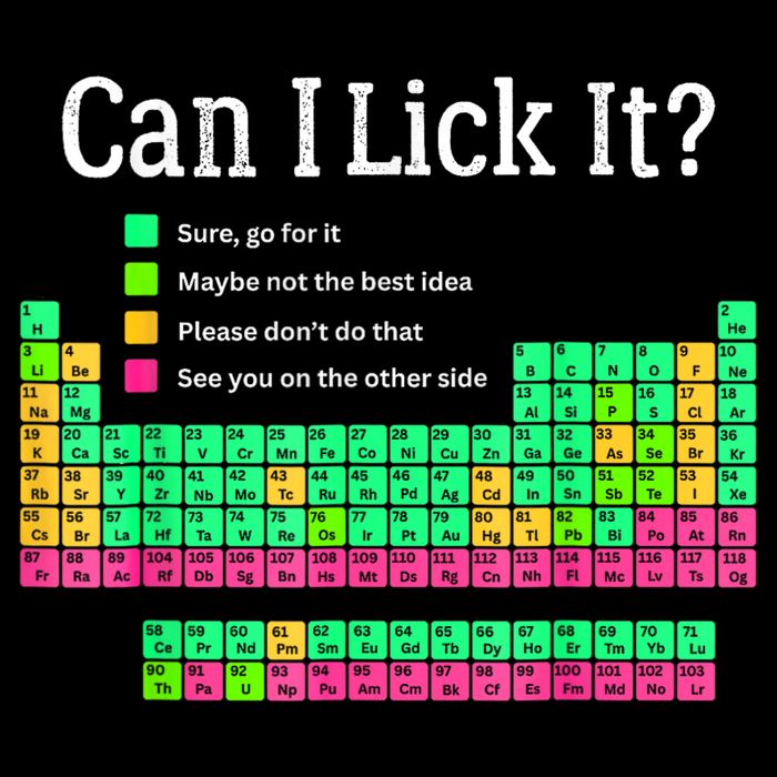 Can I Lick It Periodic Table Teacher Cooling Performance Crew T-Shirt