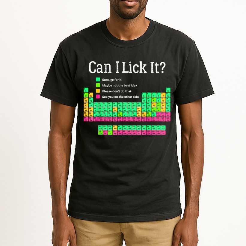 Can I Lick It Periodic Table Teacher Tall T-Shirt