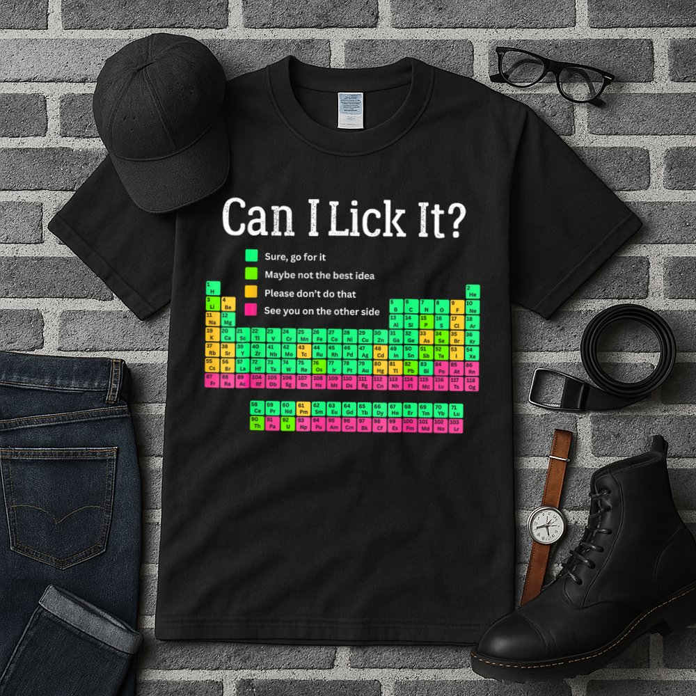 Can I Lick It Periodic Table Teacher Tall T-Shirt