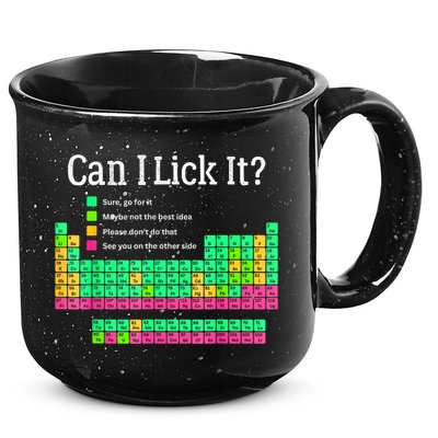 Can I Lick It Periodic Table Teacher 15oz Campfire Ceramic Mug