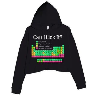 Can I Lick It Periodic Table Teacher Crop Fleece Hoodie