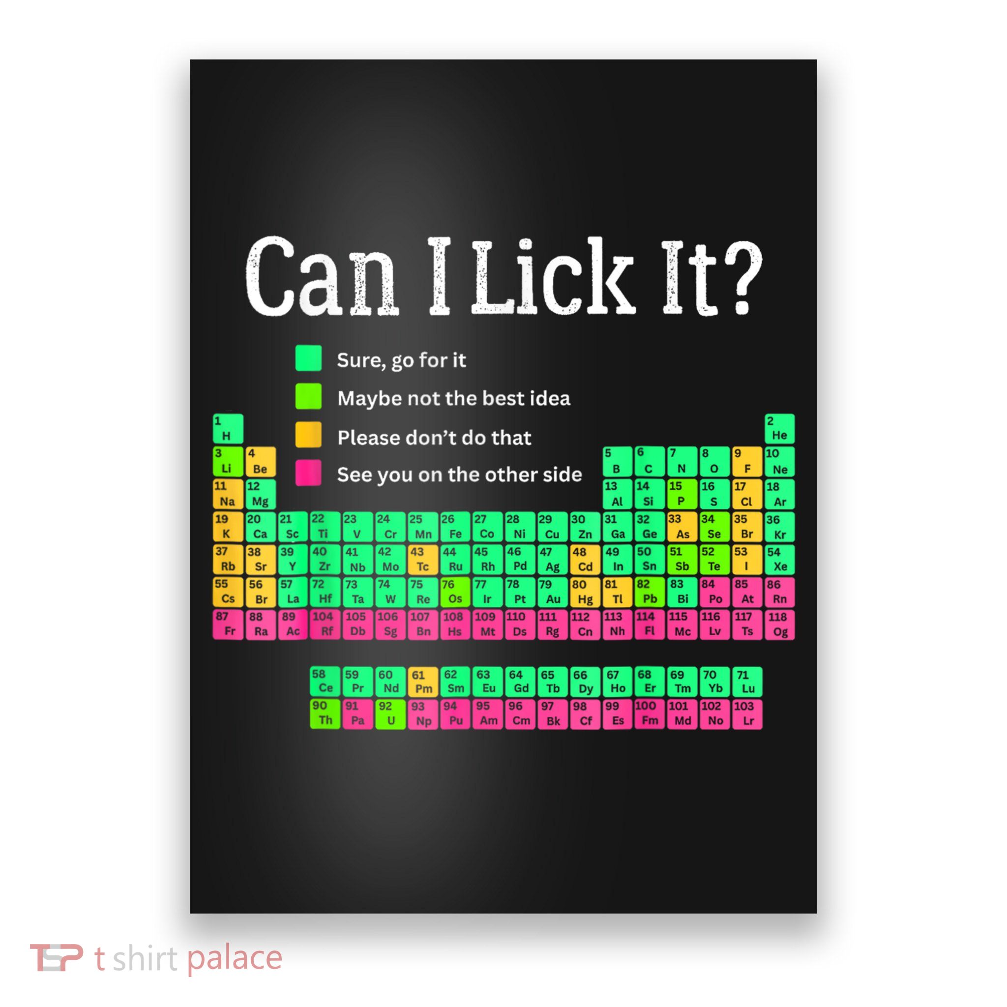 Can I Lick It Periodic Table Teacher Poster