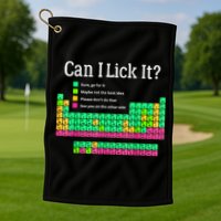 Can I Lick It Periodic Table Teacher Golf Towel