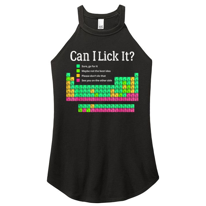 Can I Lick It Periodic Table Teacher Women's Perfect Tri Rocker Tank