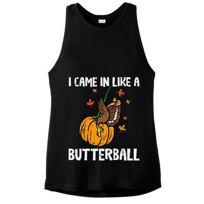 Came In Like A Butterball Funny Thanksgiving Ladies PosiCharge Tri-Blend Wicking Tank