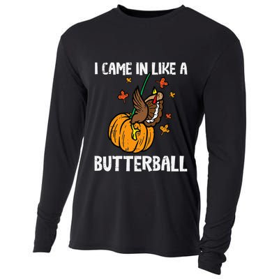 Came In Like A Butterball Funny Thanksgiving Cooling Performance Long Sleeve Crew