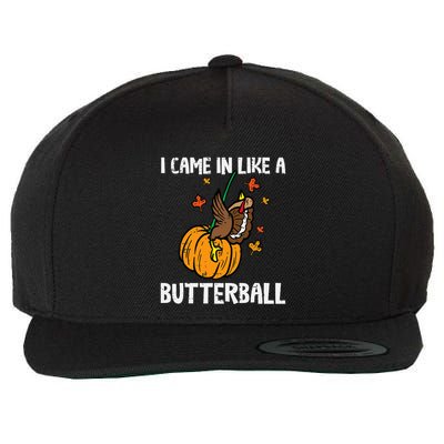 Came In Like A Butterball Funny Thanksgiving Wool Snapback Cap
