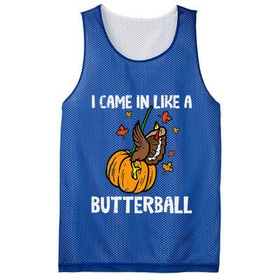 Came In Like A Butterball Funny Thanksgiving Mesh Reversible Basketball Jersey Tank