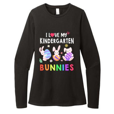 Cute I Love My Kindergarten Bunnies Teacher Happy Easter Day Gift Womens CVC Long Sleeve Shirt