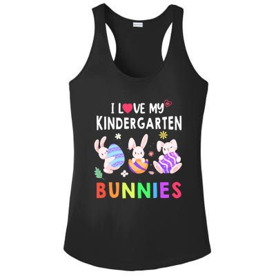 Cute I Love My Kindergarten Bunnies Teacher Happy Easter Day Gift Ladies PosiCharge Competitor Racerback Tank