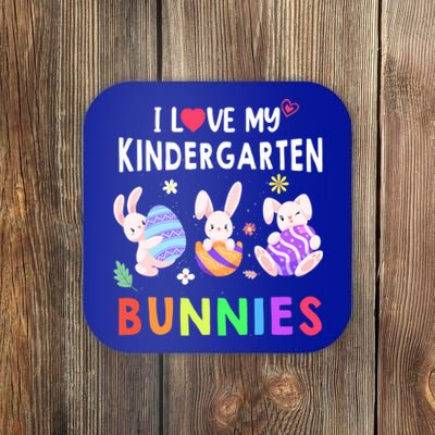 Cute I Love My Kindergarten Bunnies Teacher Happy Easter Day Gift Coaster