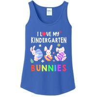 Cute I Love My Kindergarten Bunnies Teacher Happy Easter Day Gift Ladies Essential Tank