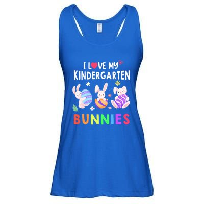 Cute I Love My Kindergarten Bunnies Teacher Happy Easter Day Gift Ladies Essential Flowy Tank