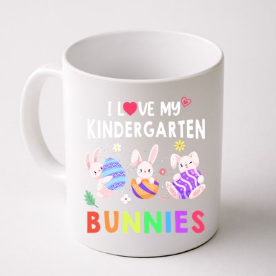 Cute I Love My Kindergarten Bunnies Teacher Happy Easter Day Gift Coffee Mug