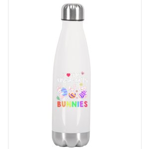 Cute I Love My Kindergarten Bunnies Teacher Happy Easter Day Gift Stainless Steel Insulated Water Bottle