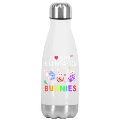 Cute I Love My Kindergarten Bunnies Teacher Happy Easter Day Gift Stainless Steel Insulated Water Bottle