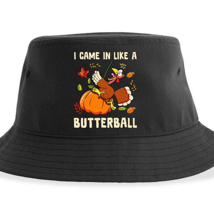 Came In Like A Butterball Funny Thanksgiving Sustainable Bucket Hat