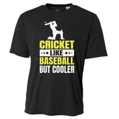 Cricket It’s Like Baseball But Cooler Funny Cricket Player Cooling Performance Crew T-Shirt