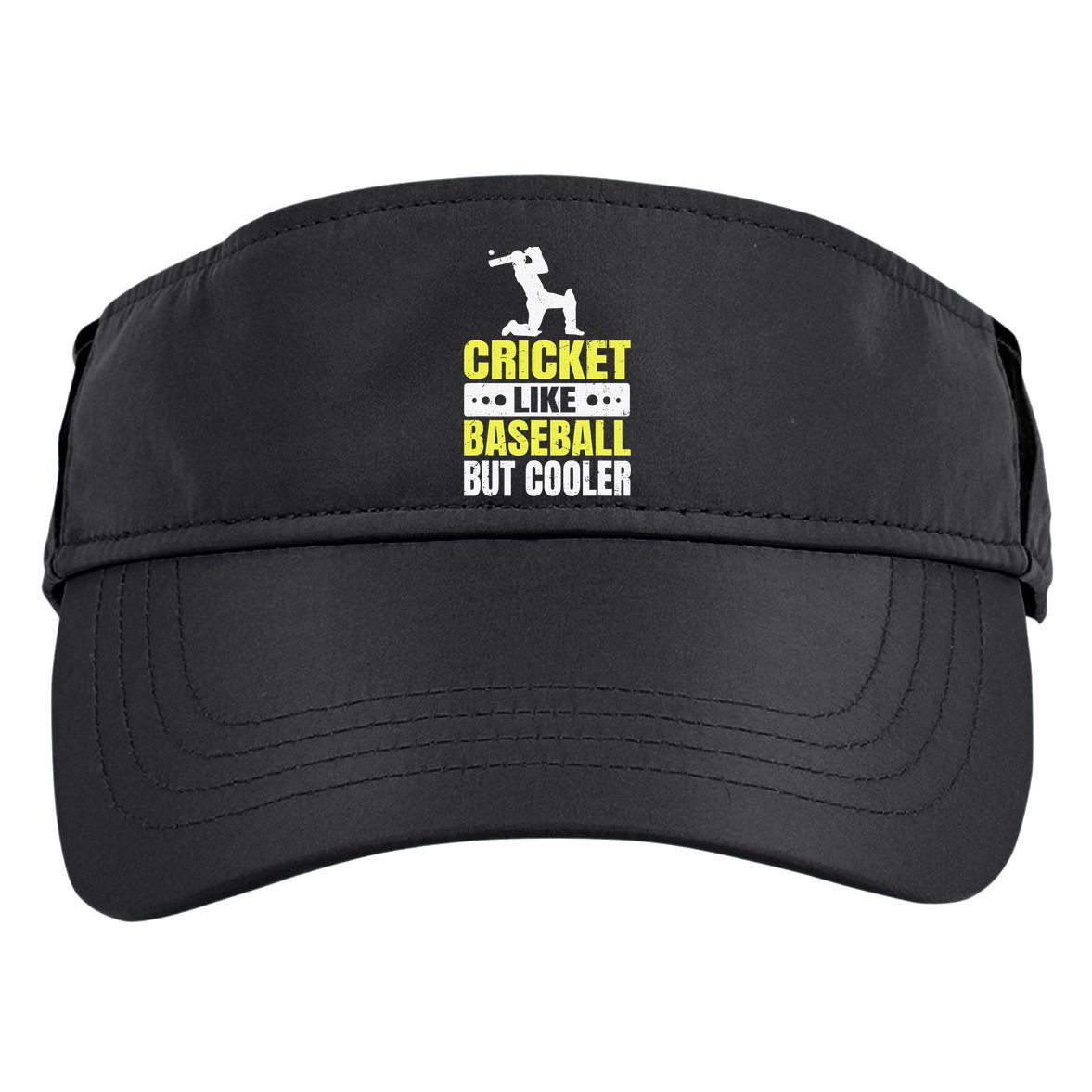 Cricket It’s Like Baseball But Cooler Funny Cricket Player Adult Drive Performance Visor