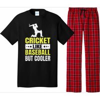 Cricket It’s Like Baseball But Cooler Funny Cricket Player Pajama Set