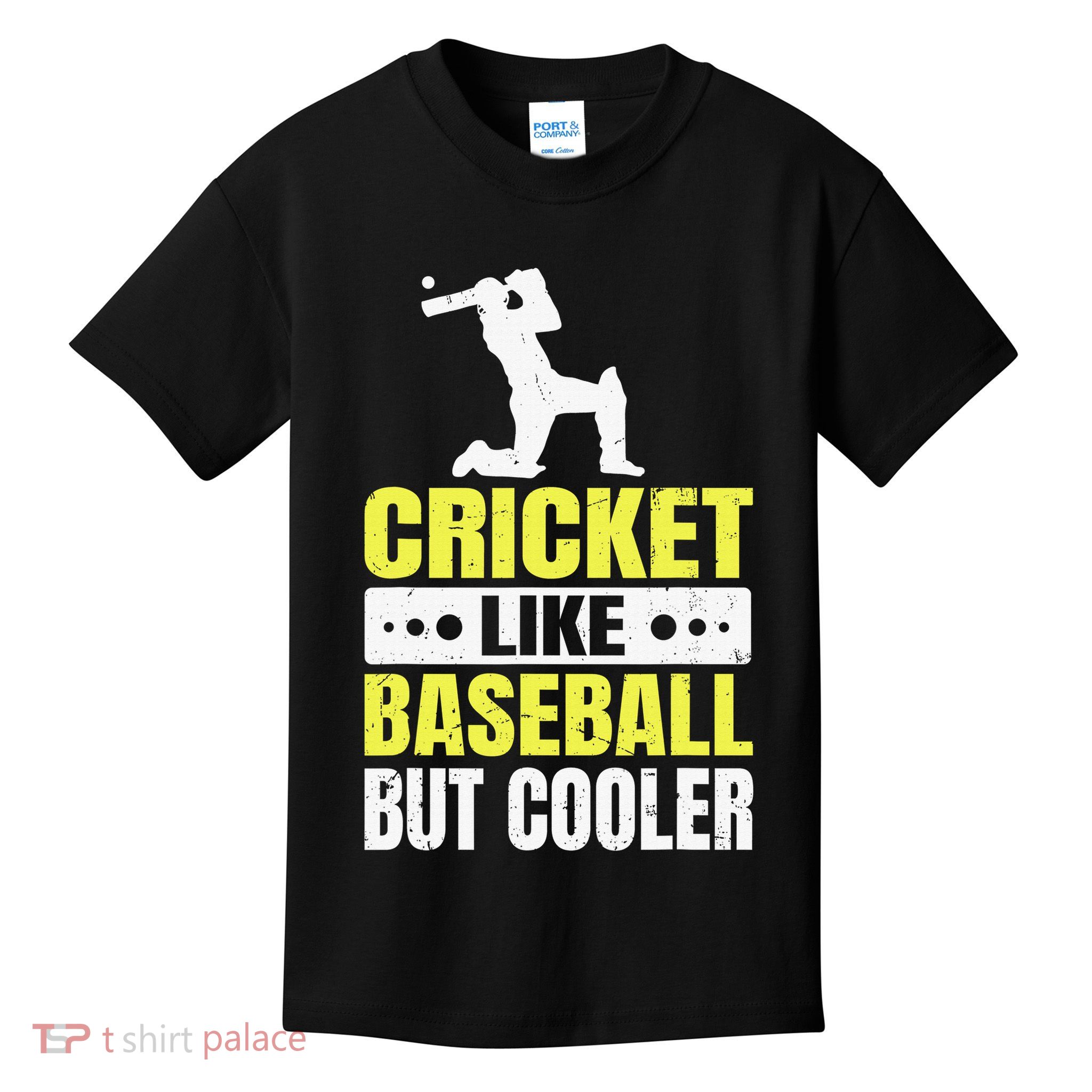 Cricket It’s Like Baseball But Cooler Funny Cricket Player Kids T-Shirt