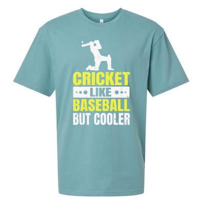 Cricket It’s Like Baseball But Cooler Funny Cricket Player Sueded Cloud Jersey T-Shirt