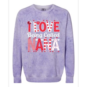 Cute I Love Being Called Nana Ladybug Happy Valentines Day Cute Gift Colorblast Crewneck Sweatshirt