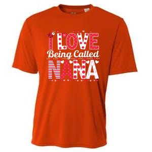 Cute I Love Being Called Nana Ladybug Happy Valentines Day Cute Gift Cooling Performance Crew T-Shirt