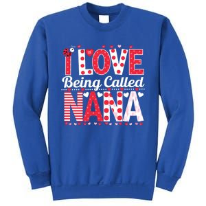 Cute I Love Being Called Nana Ladybug Happy Valentines Day Cute Gift Sweatshirt