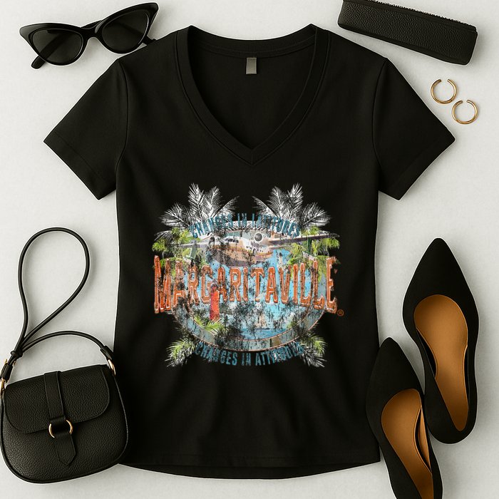 Changes In Latitudes Changes In Attitudes Women's V-Neck T-Shirt