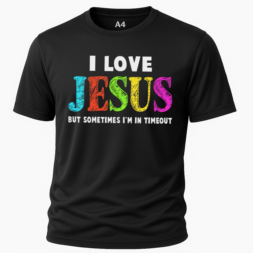 Cute I Love Jesus Christian Faith Gifts Cooling Performance Crew T-Shirt