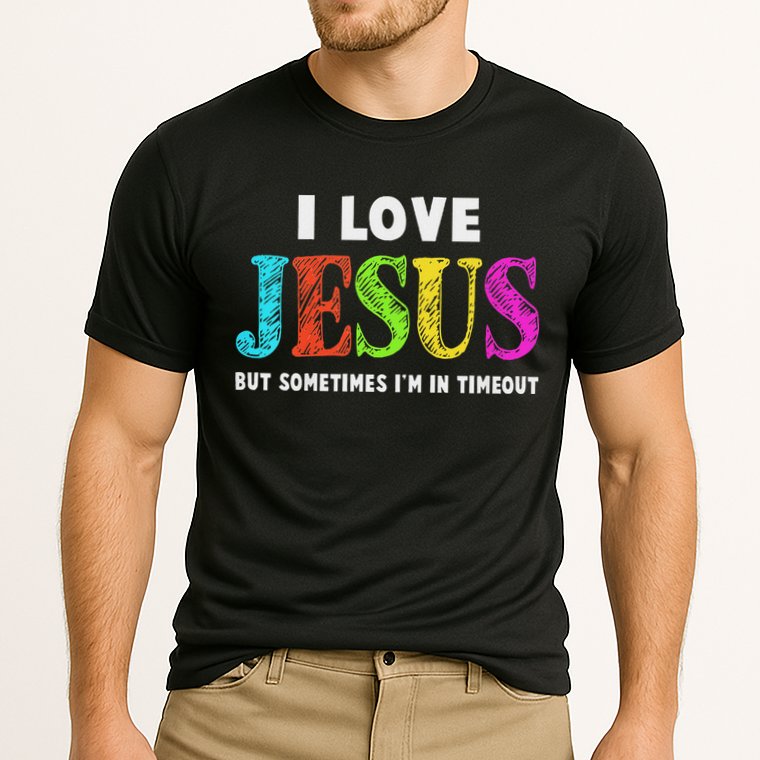 Cute I Love Jesus Christian Faith Gifts Cooling Performance Crew T-Shirt