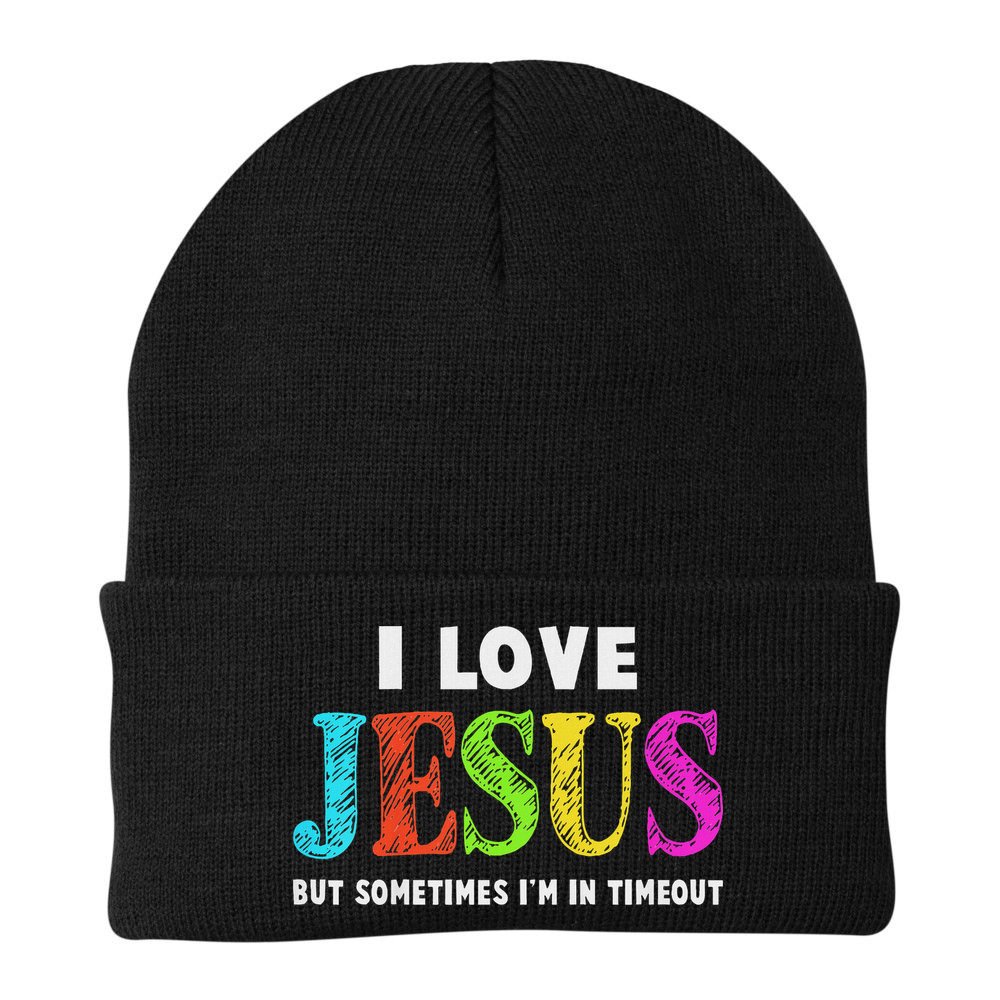 Cute I Love Jesus Christian Faith Gifts Beanie