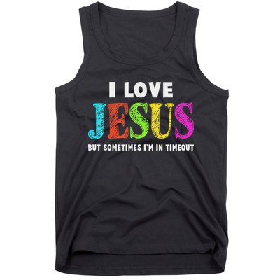 Cute I Love Jesus Christian Faith Gifts Tank Top