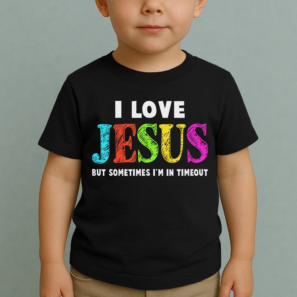 Cute I Love Jesus Christian Faith Gifts Toddler T-Shirt