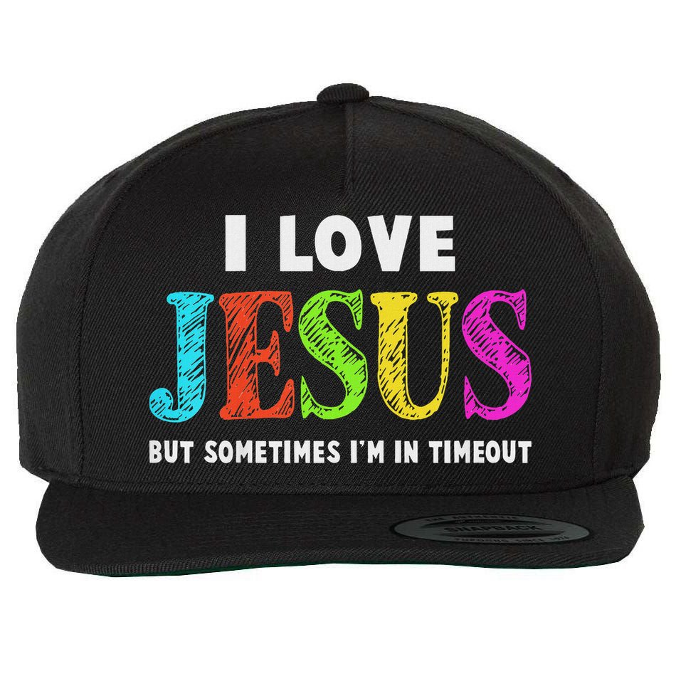 Cute I Love Jesus Christian Faith Gifts Wool Snapback Cap