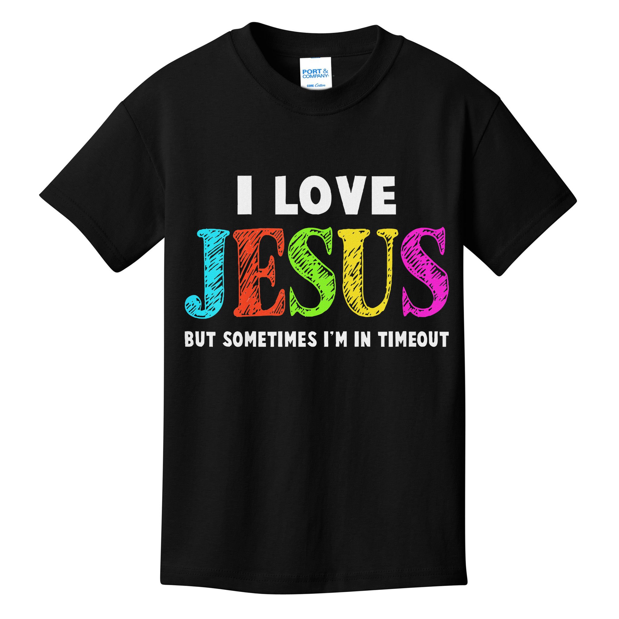 Cute I Love Jesus Christian Faith Gifts Kids T-Shirt