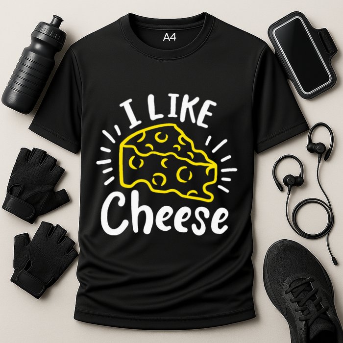 Cheese I Like Cheese Cooling Performance Crew T-Shirt