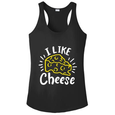 Cheese I Like Cheese Ladies PosiCharge Competitor Racerback Tank