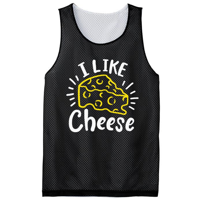 Cheese I Like Cheese Mesh Reversible Basketball Jersey Tank