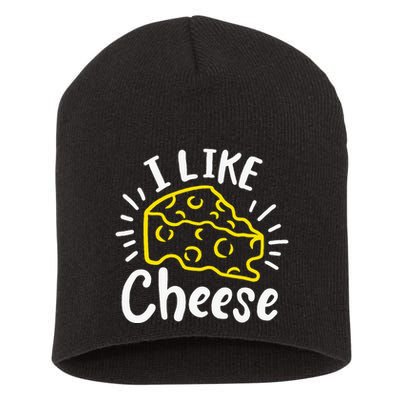 Cheese I Like Cheese Short Acrylic Beanie