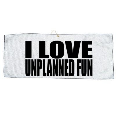 Clubgodzilla I Love Unplanned Fun Large Microfiber Waffle Golf Towel