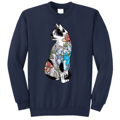 Cat In Lotus Tattoo Sweatshirt