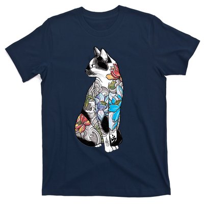 Cat In Lotus Tattoo T-Shirt