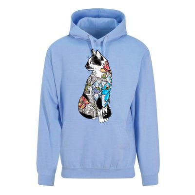 Cat In Lotus Tattoo Unisex Surf Hoodie