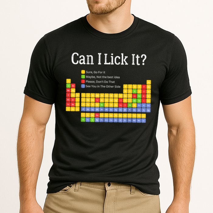 Can I Lick It Periodic Table Teacher Student  Cooling Performance Crew T-Shirt