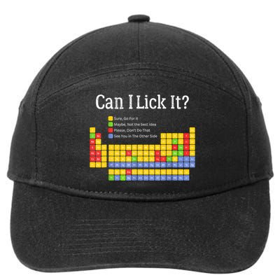Can I Lick It Periodic Table Teacher Student  7-Panel Snapback Hat