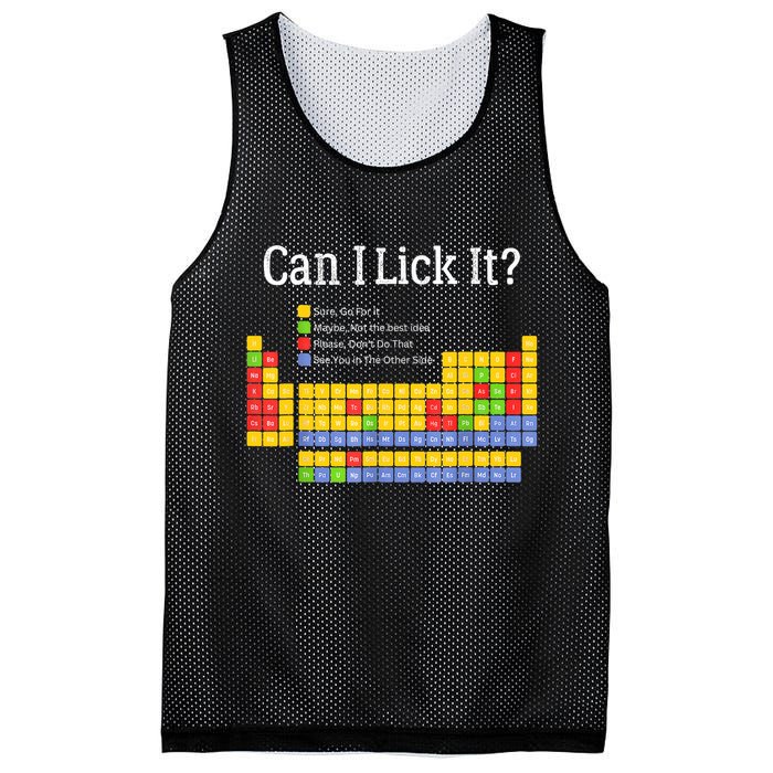 Can I Lick It Periodic Table Teacher Student  Mesh Reversible Basketball Jersey Tank