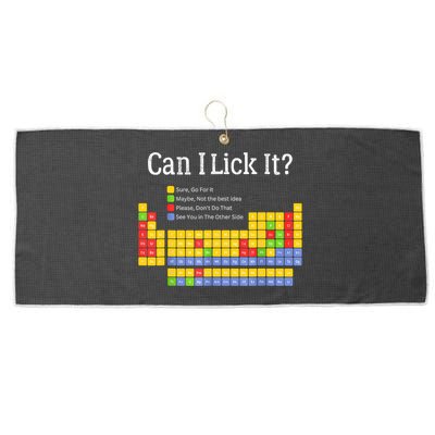 Can I Lick It Periodic Table Teacher Student  Large Microfiber Waffle Golf Towel