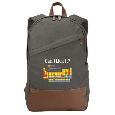Can I Lick It Periodic Table Teacher Student  Cotton Canvas Backpack